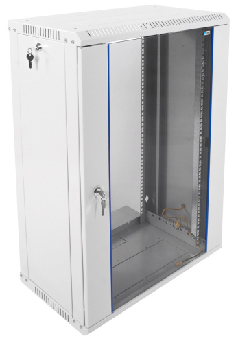 Шкаф телекоммуникационный настенный разборный ЭКОНОМ 18U (600 350) дверь стекло (ШРН-Э-18.350)
