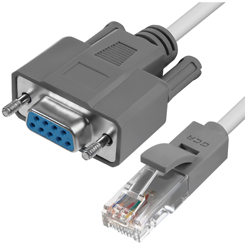 Greenconnect Адаптер-переходник 1.0m серый, DB9 RS-232 / RJ45 9F/8P8C, 30AWG, GCR-DB9LNC-1.0m