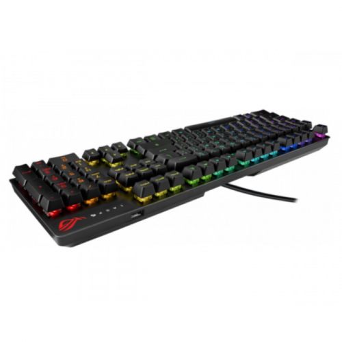 Клавиатура ASUS XA05 ROG Strix Scope RX Wired, RGB, USB, Black (90MP0240-BKRA00) фото 2