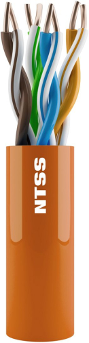 Кабель информационный NTSS NTSS-IN-UTP4-5Е-LSZH-OR кат.5E U/ UTP 4X2X24AWG LSZH внутренний 305м оранжевый