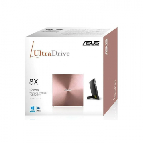 Привод DVD-RW Asus SDRW-08U5S-U/PINK/ASUS, внешний, USB, розовый, external ; 90DD0114-M29000 фото 3