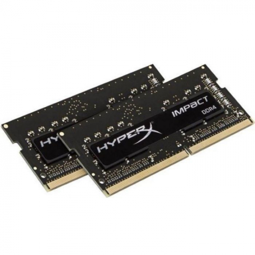 Модуль памяти Kingston HX424S14IB2K2/16, DDR4 SODIMM 16GB (Kit of 2) 2400MHz, PC4-19200 Mb/s, CL14, 1.2V, HyperX Impact (HX424S14IB2K2/16)