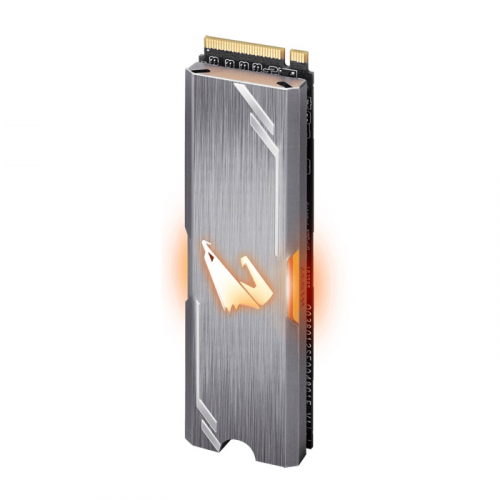 Твердотельный накопитель GIGABYTE SSD M.2 2280 512GB AORUS RGB TLC PCI-Express 3.0 x4, NVMe 1.3 3480/2000MB/s IOPS 360K/440K MTBF 1.8M (GP-ASM2NE2512GTTDR) фото 2