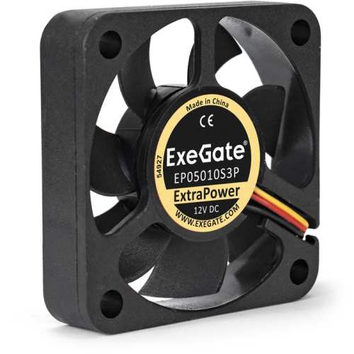 Exegate EX283367RUS Вентилятор ExeGate ExtraPower EP05010S3P, 50x50x10 мм, подшипник скольжения, 3pin, 5000RPM, 25dBA фото 2