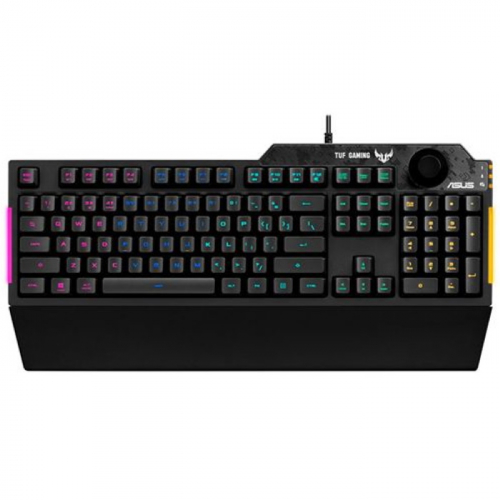 Игровая клавиатура ASUS TUF Gaming K1 Wired, RGB, USB, регулятор громкости, cable 1.8 m (90MP01X0-BKRA00)