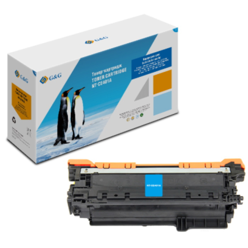 Тонер-картридж G&G NT-CE401A голубой 6000 страниц для HP LaserJet Enterprise 500 color M551