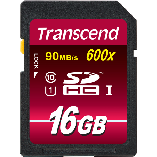 Карта памяти/ Transcend 16GB SDHC Class 10 UHS-I 600x (Ultimate) (TS16GSDHC10U1)