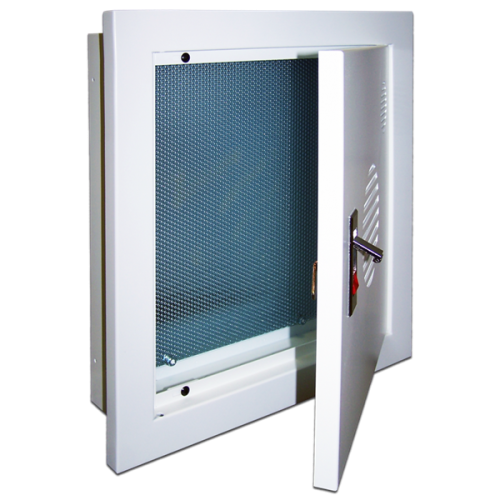 Шкаф встраиваемый с панелью крепления, 400x380x100 мм, серый (LAN-HCS-BOX)