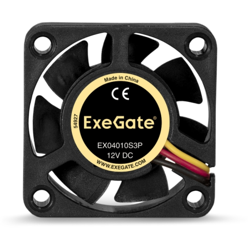 Exegate EX166186RUS Вентилятор ExeGate Mirage-S 40x40x10 подшипник скольжения, 5500 RPM, 23dB, 3pin фото 2