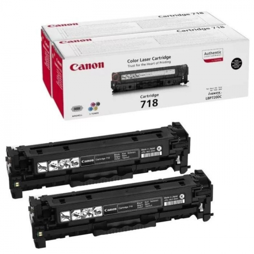 Тонер-картридж Canon 718 2662B005, черный, двойная упаковка, 6800 стр., для CRG718 BK (2662B005)