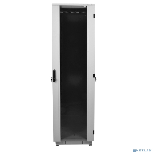 Шкаф телекоммуникационный напольный 47U (800х1000) дверь стекло (3 места) (ШТК-М-47.8.10-1ААА)