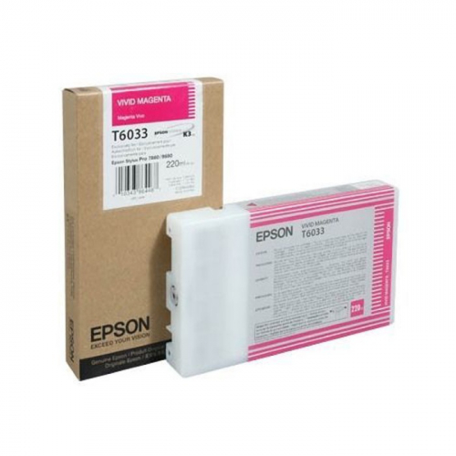 Картридж EPSON T6033, пурпурный, 220 мл., для Stylus Pro 7880/9880 (C13T603300)
