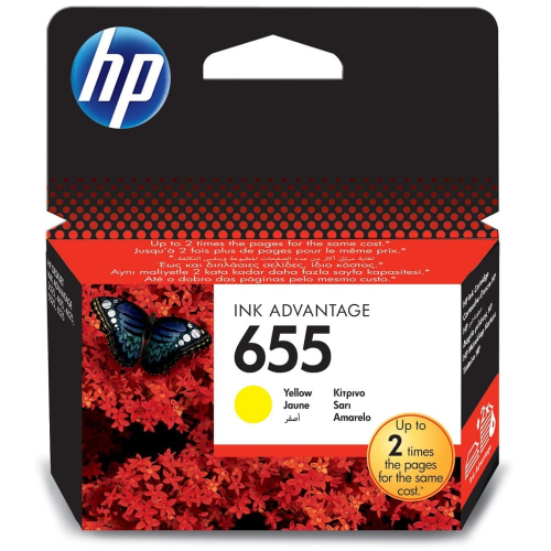 Картридж HP Ink Advantage 655 желтый 600 стр. (CZ112AE)