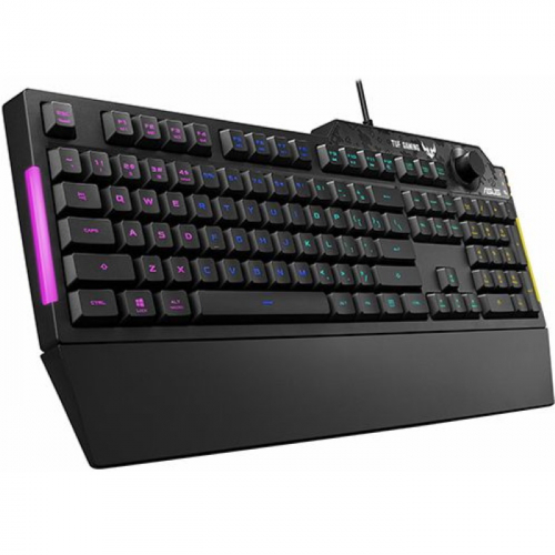 Игровая клавиатура ASUS TUF Gaming K1 Wired, RGB, USB, регулятор громкости, cable 1.8 m (90MP01X0-BKRA00) фото 2