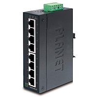 ISW-801T коммутатор для монтажа в DIN рейку/ IP30 Slim Type 8-Port Industrial Fast Ethernet Switch (-40 to 75 degree C)
