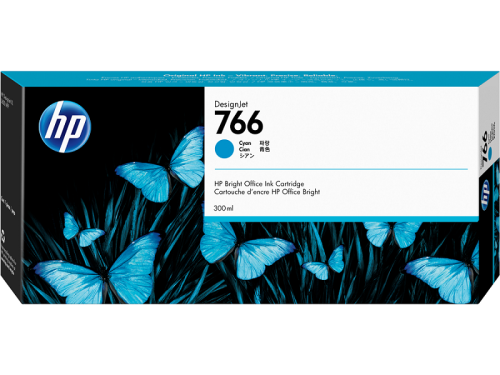 Картридж Cartridge HP 766 для HP DesignJet XL 3600 MFP, 300 мл, голубой (P2V89A)