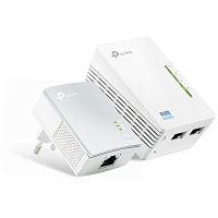 Сетевой адаптер/ 300Mbps Wireless AV600 Powerline Extender Twin Pack (with a TL-PA4010), 2 Fast Ethernet ports (TL-WPA4220KIT)