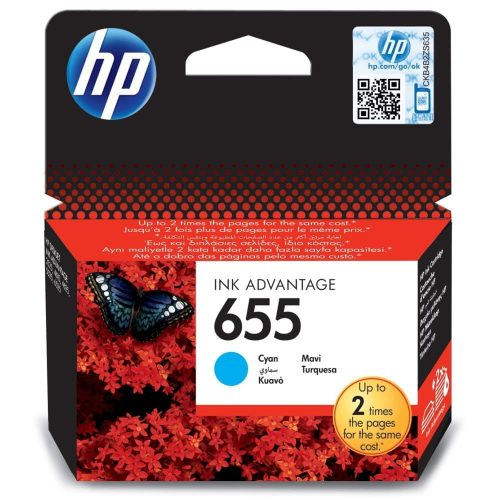 Картридж HP Ink Advantage 655 голубой / 600 страниц (CZ110AE)