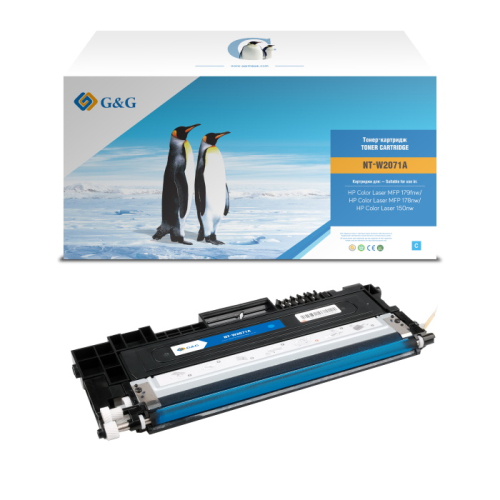 Тонер-картридж G&G NT-W2071A голубой 700 страниц для HP Color Laser 179fnw/ 178nw/ 150nw