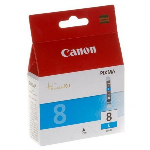 Картридж струйный Canon CLI-8C, голубой, 640 страниц, для iP6600D/ 4200/ 5200/ 5200R (0621B024)