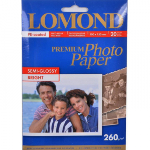 Фотобумага Lomond 10x15/260г/м2/20л./белый полуглянцевое для струйной печати (1103302)