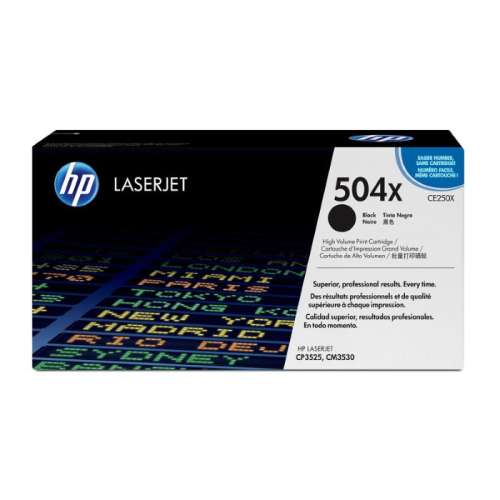 Картридж HP 504X, черный / 10 500 страниц (CE250X)