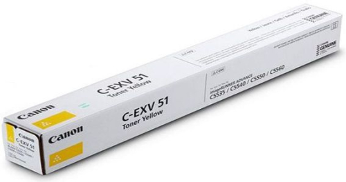 Тонер Canon C-EXV51Y 0484С002 желтый туба для копира iR-ADV C5535/ 5535i/ 5540i/ 5550i/ 5560ii