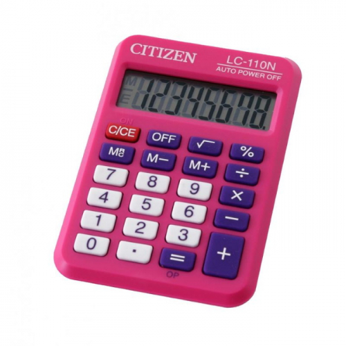 Калькулятор карманный Citizen Cool4School LC110NRPK розовый 8-разр.