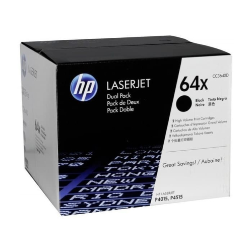 Картридж HP 64X, черный / 24 000 страниц, двойная упаковка (CC364XD) фото 4
