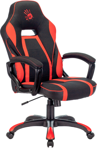 Кресло игровое A4Tech Bloody GC-250 черный/ красный эко.кожа/ ткань крестов.