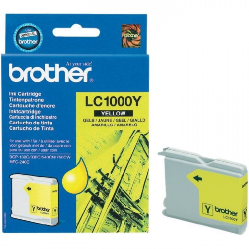Картридж струйный Brother LC1000Y желтый 400 страниц для DCP130C/330С, MFC-240C/5460CN/885CW/DCP350