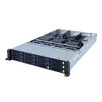 R282-Z96 2U, 2x Epyc 7002/ 7003, 32x DIMM DDR4, 12x 3.5" SAS/ SATA (4x NVME Gen4), 2x 1Gb/ s (Intel I350-AM2), 4x PCIE Gen 4 x16 (support 3x double slot GPU), 1x OCP 3.0 x16, 1x OCP 2.0 x8, 1x M.2 Gen4, AST2500, 2x 2000W (600563) (6NR282Z96MR-00-A00)