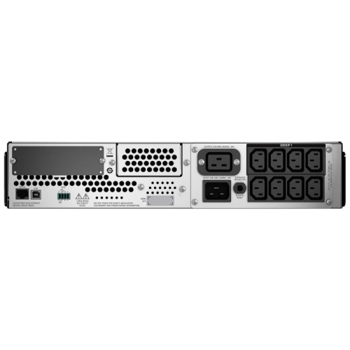 ИБП APC Smart-UPS 3000VA/2700W, RM 2U, 8x C13, 1x C19, RJ-45, USB, SmartSlot (SMT3000RMI2UNC) фото 2