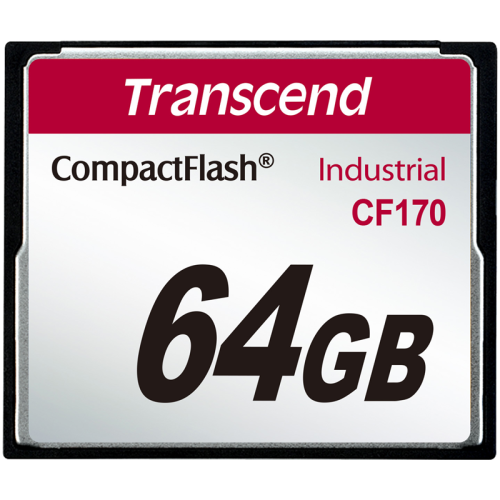 Карта памяти/ Transcend 64GB, CF Card, MLC, Embedded (TS64GCF170)