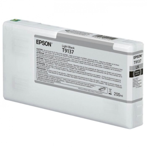 Картридж струйный Epson T9137 серый 200 мл для SureColor SC-P5000 (C13T913700)