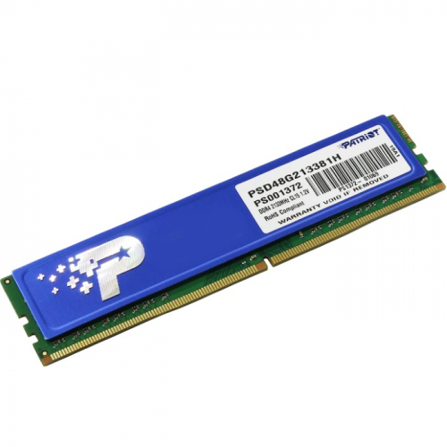 Модуль памяти Patriot PSD48G213381H, DDR4 DIMM 8GB 2133MHz, PC4-17000 Mb/s, CL15, 1.2V, with HS RTL (PSD48G213381H)