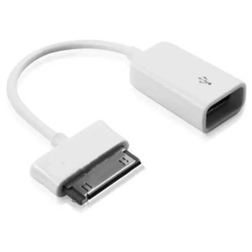 GCR Адаптер переходник-гибкий OTG USB 2.0 для Samsung Galaxy, M/ F, белый, Premium , пакет, белый, GC-GTC02-W