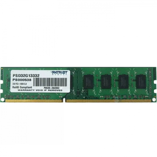 Модуль памяти Patriot DDR3 DIMM 2GB 1333MHz PC3-10600 240-pin CL9 1.5V RTL (PSD32G13332)