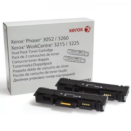 Тонер-картридж XEROX, черный, 3000 стр., упаковка 2 шт., для Phaser 3052/ 3260/ WC 3215/ 25 (106R02782)
