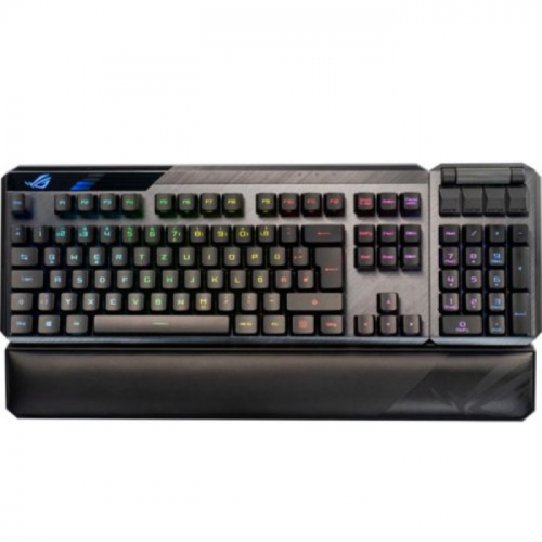 Игровая клавиатура ASUS ROG Claymore II, Wired/Wireless, RGB, USB/2.4 Ггц, подставка под запястья (90MP01W0-BKRA00)