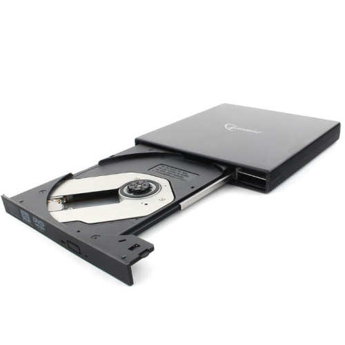 *Внешний оптический привод USB Gembird DVD-USB-02 ext. пластик, черный RTL фото 3