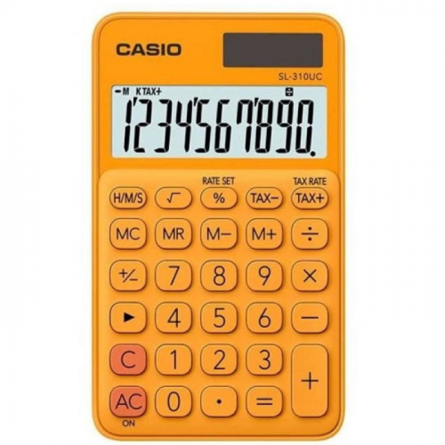 Калькулятор карманный Casio SL-310UC-RG-S-EC оранжевый 10-разр.