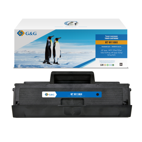 Картридж лазерный G&G GG-W1106X черный (2500стр.) для HP Laser 107a/ 107r/ 107w/ 135a MFP/ 135r MFP/ 135w MFP/ 137fnw MFP