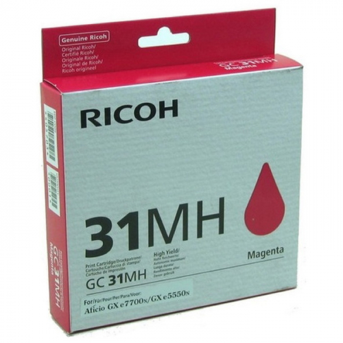 Картридж гелевый Ricoh GC 31KH пурпурный 4000 страниц для Aficio GX e5550N/ GX e7700N (405703)