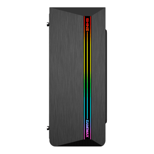 Компьютерный корпус, без блока питания ATX/ Gamemax Shine G517 ATX case, black, w/ o PSU,w/ 1xUSB3.0+2xUSB2.0, HD-Audio , w/ 1x12mm FR1x12cm Ring ARGB Fan(FN-12Rainbow-N)