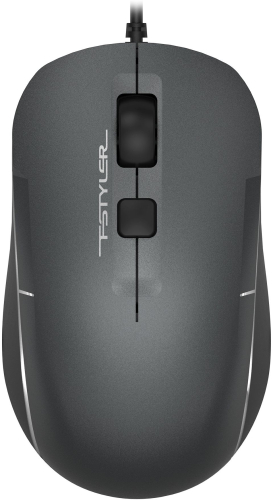 Мышь A4Tech Fstyler FM26S серый/ черный оптическая (2000dpi) silent USB для ноутбука (4but) (FM26S USB (SMOKY GREY))