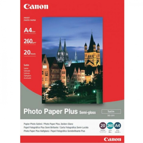 Бумага Canon SG-201 A4/ 260 г/м²/ 20 л полуглянцевая, для струйной печати (1686B021)