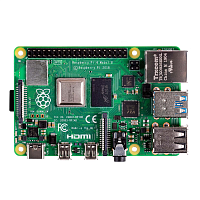 Raspberry Pi 4 Model B (RA545) Retail, 4GB RAM, Broadcom BCM2711 Quad core Cortex-A72 (ARM v8) 64-bit SoC @ 1.5GHz CPU, WiFi, Bluetooth, 40-pin GPIO, 2x USB 3.0, 2xUSB 2.0,2x micro-HDMI,USB-C 5V Power разъем (RASP4448) (931182)(MB4)