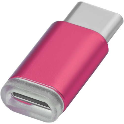 Greenconnect Переходник USB Type C на micro USB 2.0, M/ F, Greenconnect, розовый, GCR-UC3U2MF-R