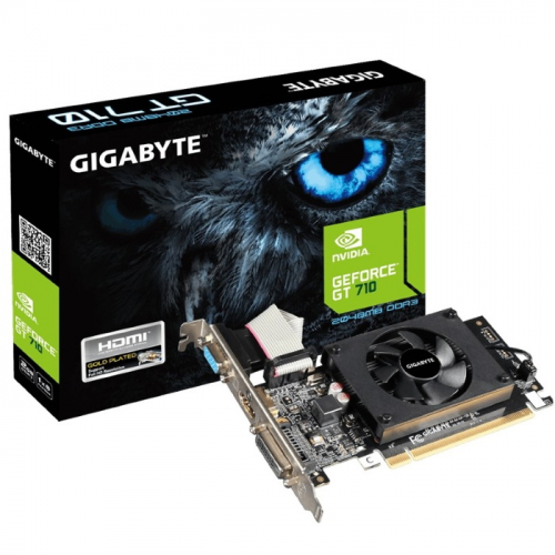 Видеокарта Gigabyte GeForce GT 710 2GB DDR3 PCI-E 64bit Ret low profile (GV-N710D3-2GL) фото 2